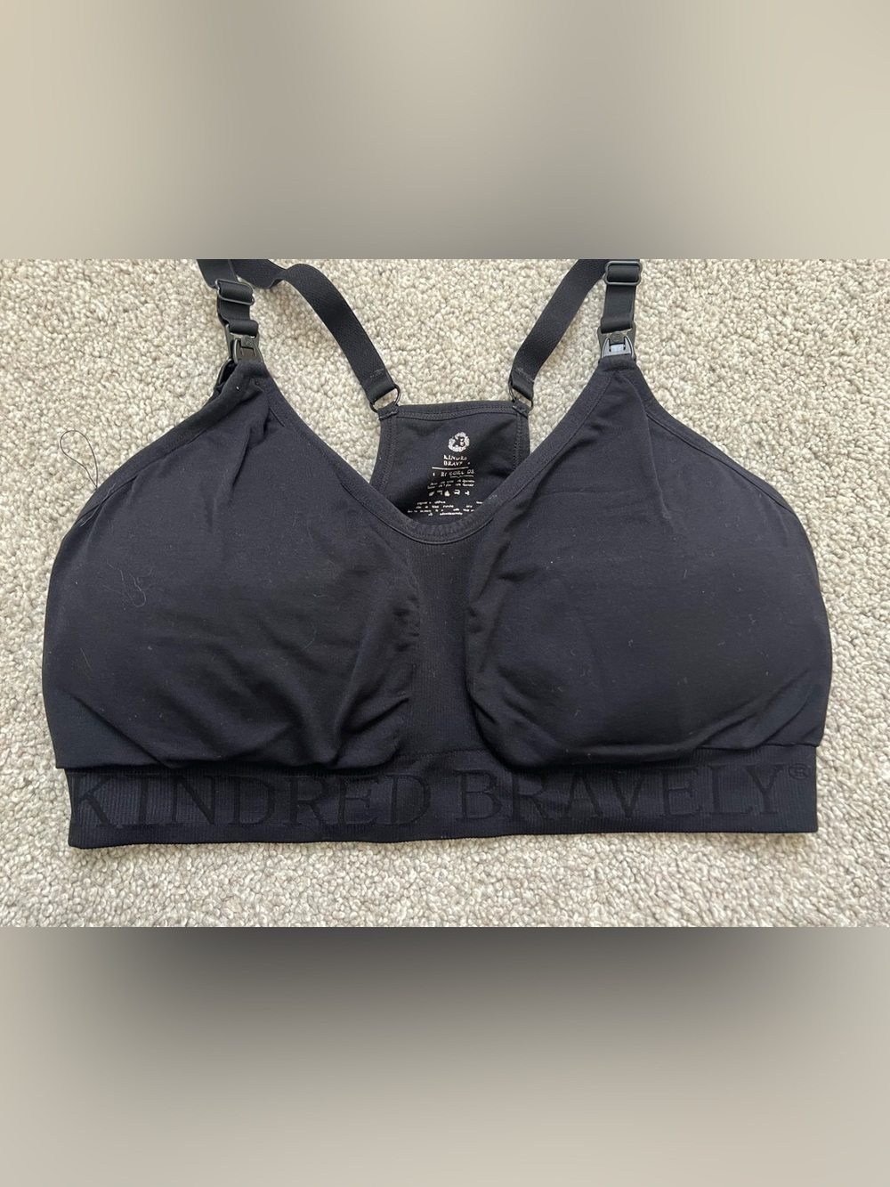 Kindred Bravely Black Pumping Sports Bra